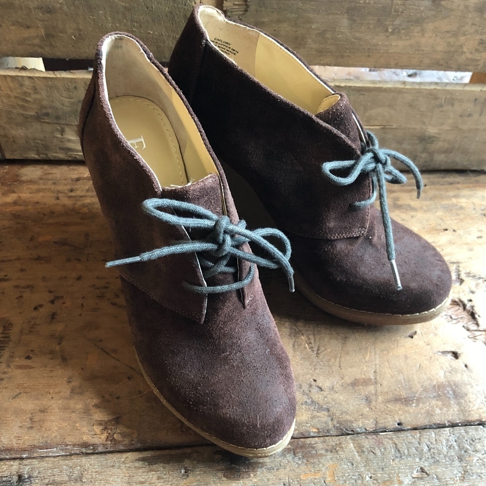 Enzo Angiolini Flory Suede Wedge Bootie 6.5